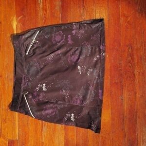 Callaway Purple, White, and Black Floral Golf / Athletic Skirt / Skort Sz 8